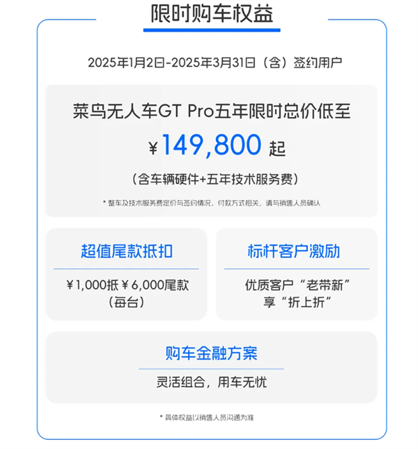 14.98万起!菜鸟发布GT Pro全新无人车:L4级自动驾驶 180km续航