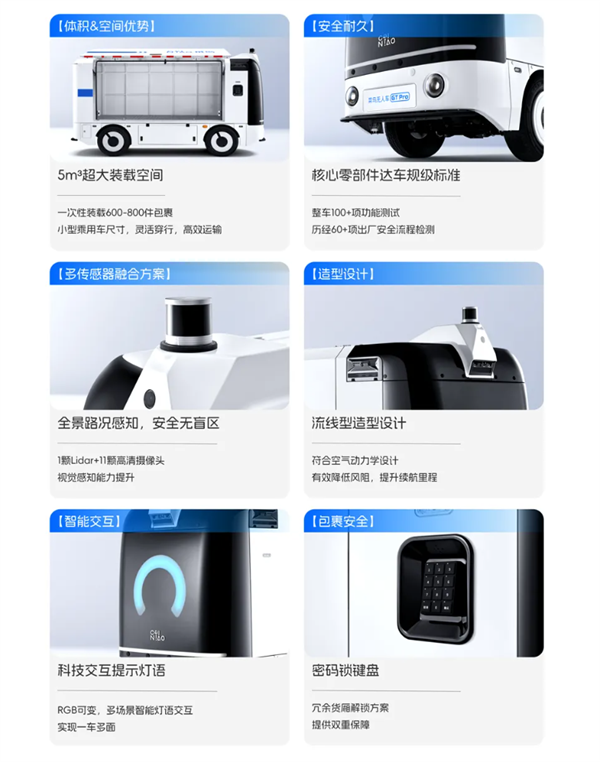 14.98万起!菜鸟发布GT Pro全新无人车:L4级自动驾驶 180km续航