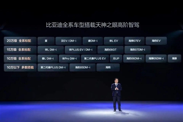 比亚迪智驾下饺子 7万的车也有NOA 王传福:要像安全带一样标配