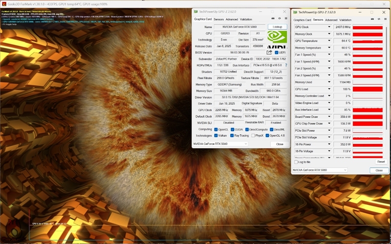 最高频率近3.3GHz!索泰RTX 5080 AMP EXTREME INFINITY评测:超频后与RTX 4090相去不远