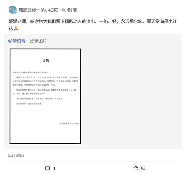 《送你一朵小红花》朱媛媛赵英俊都是因癌症去世:抗癌电影的现实版