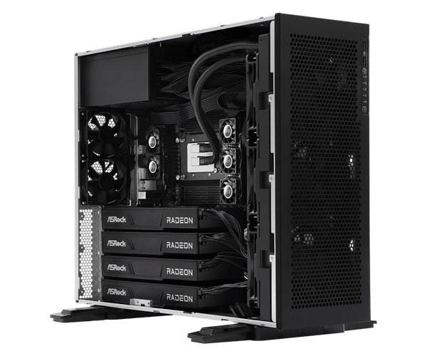 华擎工作站配备四块AMD R9700 32GB专业显卡:搭档Zen5/4撕裂者