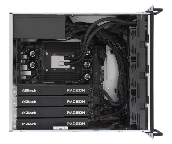 华擎工作站配备四块AMD R9700 32GB专业显卡:搭档Zen5/4撕裂者