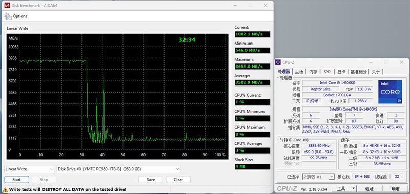 还有比它更强的OEM固态吗！长江存储PC550 1TB评测：不用散热片也能满速的PCIe 5.0 SSD