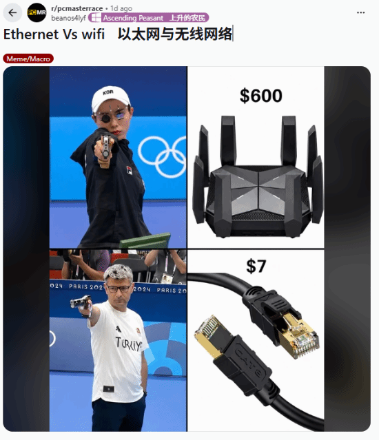 PC玩家终极选择题：插网线还是连WiFi 延迟真差吗