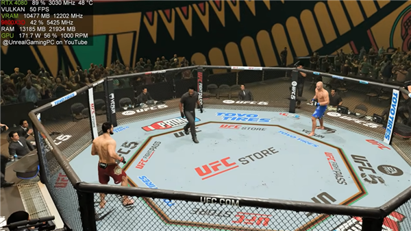 又有新进展!PS5模拟器跑通《UFC 5》:RTX 4080实测稳80帧